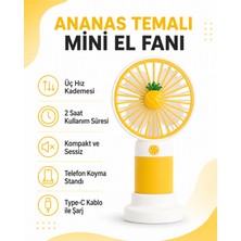 Golden Tech Meyve Tasarımlı 3 Kademeli Sessiz Mini El Masa Fanı - Vantilatör Turbo Üflemeli Kademeli Taşınabilir El Masa Fanı