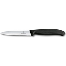 Victorinox 6.7733 10CM Siyah Tırtıklı Soyma Bıçağı
