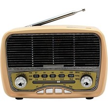 Solvéra Vintage Tasarımlı Bluetooth ve Alarm Özellikli Nostalgik Radyo Alarm Saatli Radyo