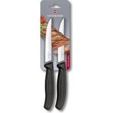 Victorinox Swiss Classic 12CM Düz Biftek Bıçağı, Siyah, Blisterli