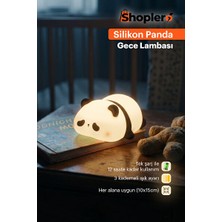 Maison Luré Sevimli Silikon Panda Gece Lambası ile Yumuşak Atmosfer Masa ve Gece Lambası