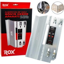 Rox 0288 Seramik Için Alüminyum 45° Açılı Gönye Kesme Aparatı