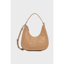 Calvin Klein Logolu Çıkarılabilir Askılı Çanta LV04F3561GRAJ Bayan Çanta LV04F3561G Raj