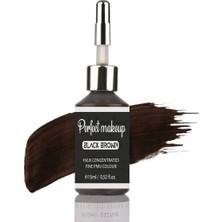 Perfect Makeup Kalıcı Makyaj Boyası - Black Brown (Siyah Kahverengi) 15ML
