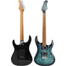 Luxars S-G37-T Sbl Hh Elektro Gitar Spalted Blue