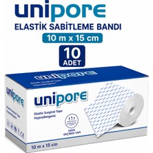 Unipore Tıbbi Elastik Sabitleme Bandı Esnek Flaster 10M×15CM (10 Adet)