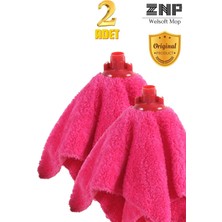 Seraser Welsoft Balerin Mop Yedek Başlıklı 2 Adet Pembe Mop, Papas 45X60