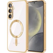 bbtech Samsung Galaxy A37 ile Uyumlu MagSafe, Kablosuz Şarj Destekli Kamera Lens Korumalı Darbe Emici Premium Şeffaf Silikon Kılıf