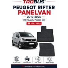 Trobus Peugeot Rifter Panelvan 2019 ve Sonrası Eat8 2d Havuzlu Paspas 2 Parça