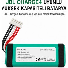 Qasul Jbl Charge 4 / Flip 4 Uyumlu 3.7V 3000MAH Yedek Batarya Pil