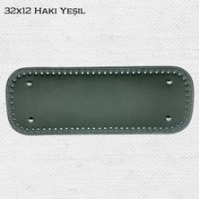 Oxford İplik Dikişli Perçinli Çanta Tabanı 32X12 Haki Yeşil