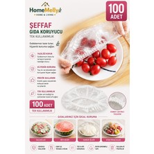 Btm Home 100 Adet Pratik Tazeliği Koruyan Tencere ve Tabak Bonesi Çok Amaçlı Kapak Gıda Bonesi Streç Kapak