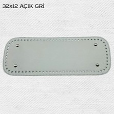 Oxford İplik Dikişli Perçinli Çanta Tabanı 32X12 Açık Gri