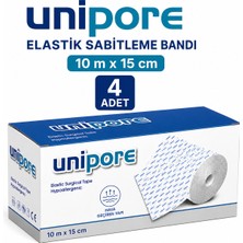 Unipore Tıbbi Elastik Sabitleme Bandı Esnek Flaster 10M×15CM (4 Adet)