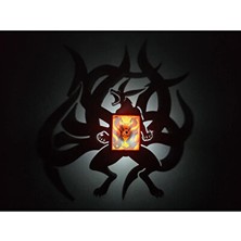 Vaelmont Anime Temalı Kurama Dokuz Kuyruklu Tilki Gölge Lambası Masa ve Gece Lambası
