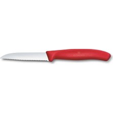 Victorinox 6.7431.C1 Swiss Classic 8cm Tırtıklı Soyma Bıçağı, Kırmızı