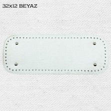 Oxford İplik Dikişli Perçinli Çanta Tabanı 32X12 Beyaz