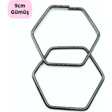 Oxford İplik Metal Altıgen Çanta Sapı 9cm Siyah