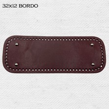 Oxford İplik Dikişli Perçinli Çanta Tabanı 32X12 Bordo