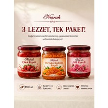 Neşrah 3lü Reçel Paketi (Çilek Reçeli, Portakal Reçeli, Isparta Gül Reçeli) 3X400GR