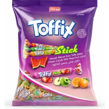 Elvan Toffix Stick Meyveli Mix Şeker 800 Gr. (1 Poşet)