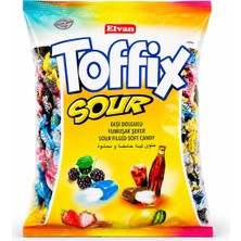 Elvan Toffix Sour Mix Şeker 1000 Gr (1 Poşet)
