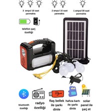 Solvéra Güneş Enerjili Kamp Lambası ve Radyo ile Çok Fonksiyonlu Hediye Alarm Saatli Radyo