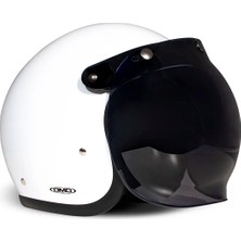 DMD Vintage Flip Up Bubble Visor Smoke Vizör