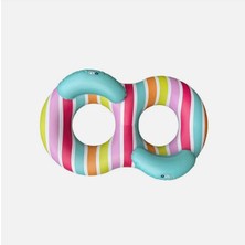 Swim Essentials Striped Rainbow 2li Yüzme Simidi 190CM