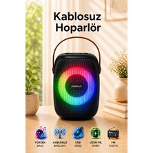 Vaelmont Taşınabilir Rgb Ledli Kablosuz Bluetooth Hoparlör ile Güçlü Ses