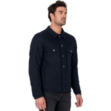 The Biker Jeans Lloyd Dark Blue Korumalı Motosiklet Montu