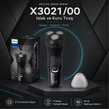 Philips 3000X Serisi Islak&kuru Tıraş Makinesi, 3 Yönde Dönen Başlıklar, Hassas Düzeltici, X3021/00