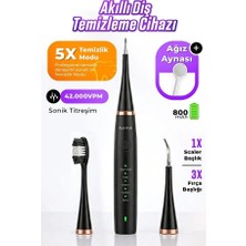 Enshall Ultrasonik Auhma 5 Modlu Diş Temizleme Cihazı 42.000 Titreşim/dk Ipx8 Su Geçirmez AMF14