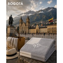 Windmotion Bogota %100 Pamuk Plaj Havlusu Gri/beyaz 70X175