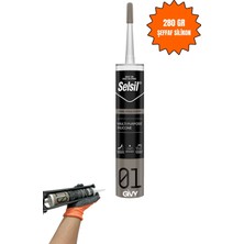 Selsil Genel Amaçlı Şeffaf Silikon 280GR, Suya Dayanıklı