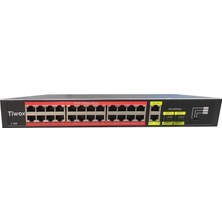 Tiwox TP-G2422SFP-POE300W 24 Port Gigabit +2xgb RJ45/2XSFP + Uplink Poe Rack