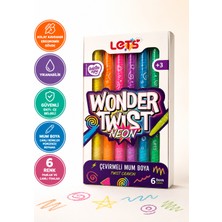 Let's Wonder Twist Neon Çevirmeli Mum Boya 6 Renk