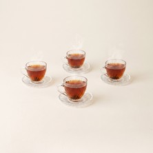 Paşabahçe Bouquet 4 Kişilik 8 Parça Fincan Seti - Şeffaf - 250 ml