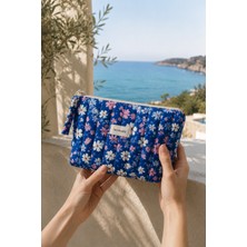 Moisare Makyaj Çantası Kapitoneli Organizer - Seyahat Kozmetik Düzenleyici Fermuarlı Çok Amaçlı Kadın Çantası 23X14X6 cm