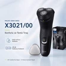 Philips 3000X Serisi Islak&kuru Tıraş Makinesi, 3 Yönde Dönen Başlıklar, Hassas Düzeltici, X3021/00