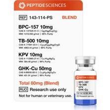 Peptide Sciences BPC-157, TB-500, Kpv, Ghk-Cu 80MG (Klow Blend)