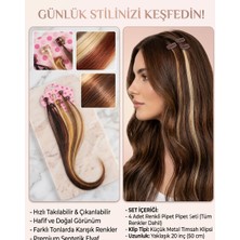 Tokacım43 Renkli Saç Süsleri 3 Adet Trent
