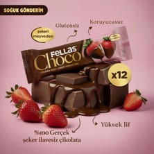 Fellas Choco Çikolata Kaplı Çilekli Meyve Bar 35g x 12 Adet