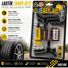 Easy Aid Lastik Tamir Seti Tubeless Mantar Fitil Tamir Kiti Motosiklet Otomobil Scooter Bisiklet