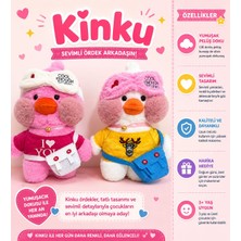 Kinku  Hediyelik Lalafanfan Duck Çantalı Sevimli Ördek Oyuncak Peluş