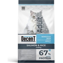 Decent Somonlu ve Pirinçli Yetişkin Kedi Maması 1.5 kg