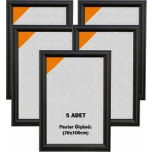 OfisDS 5 Adet 25 mm B1(70X100) Gönye Köşe Alüminyum Aç-Kapa Çerçeve – Poster Çerçevesi (Siyah Renk)