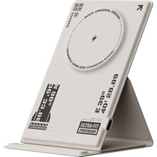 Rock W50 Magsafe Standlı Kablosuz Şarj Cihazı - Beyaz