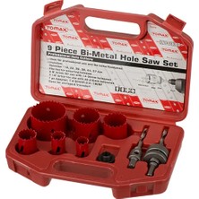 Aesco Tomax Bi-Metal Panç Takımı - 13`lü Set (19-64 Mm), Ahşap Için, Çantalı