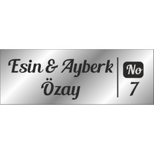 Outdoor One Metal Kapı İsimliği GÜMÜŞ 0020